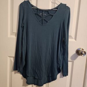 American Eagle Outfitters Deep Teal Blouse